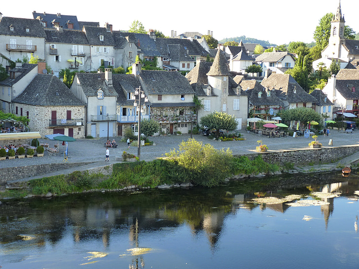 Dordogne, Corrèze, Argentat, kaupunki, Euroopan, arkkitehtuuri, House