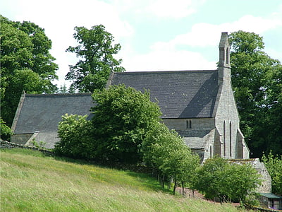 kyrkan, alwinton, Northumberland, arkitektur, gamla