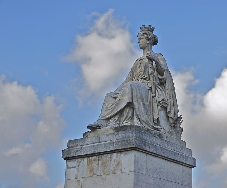 statue, Louis petitot, Paris, Pont du carrousel, Frankrig, vartegn, kultur