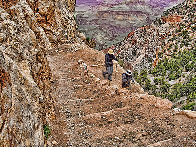 Grand canyon, nationalparken, Arizona, nationella, Grand, Cliff, turism