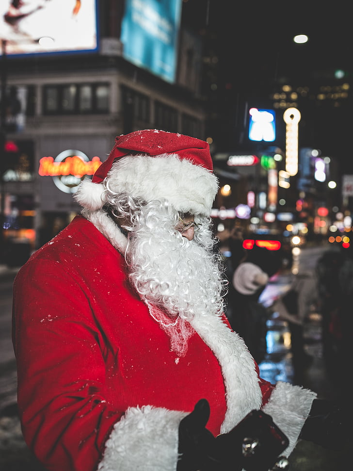 Menschen, Mann, Kostüm, Santa, Claus, Santa claus, Urlaub