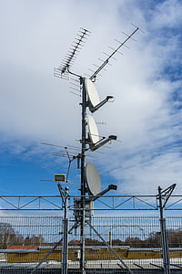 antenos, palydovinė, televizijos signalų trikdžių, dubuo, Analoginis, skaitmeninis, dangus