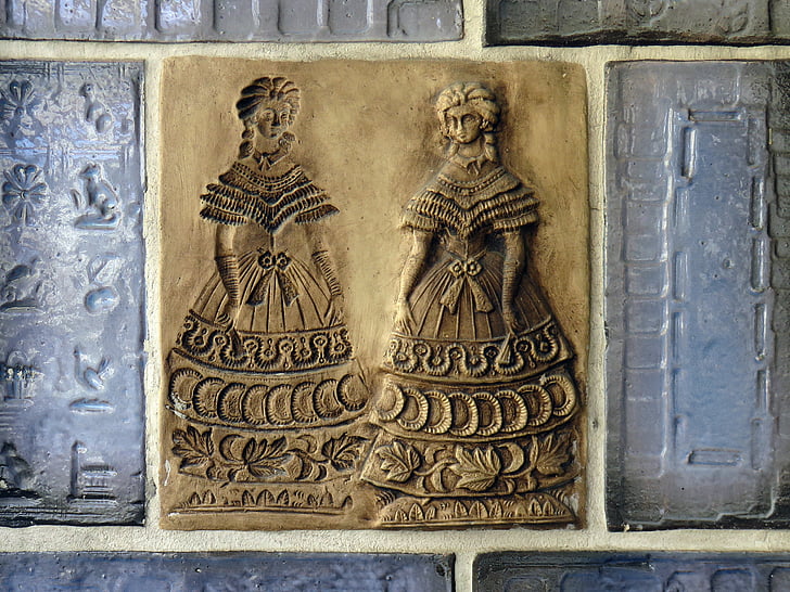 ploščice, motiv ploščice, Coburg, Okrasni, bidermajer, keramični, hiša vhod