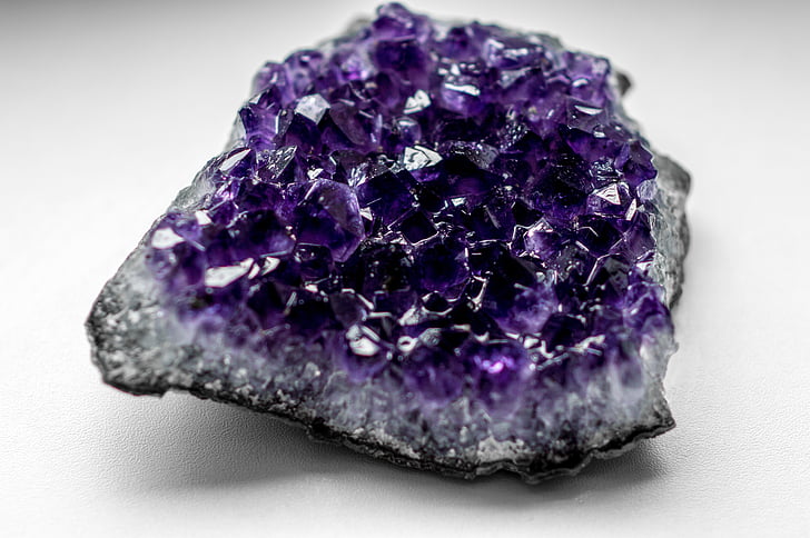 Ametista, Gemma, violeta, trossos de pedres precioses, Roca, roques, decoració