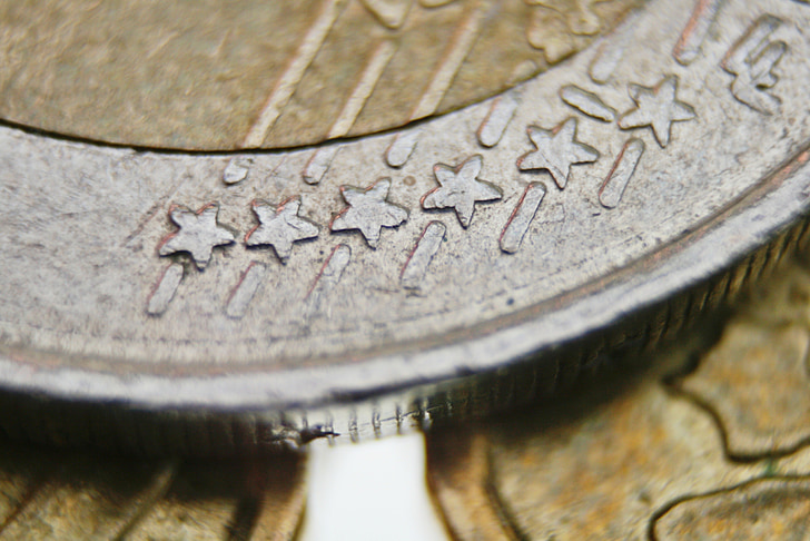 pengar, euro, valuta, mynt, metall, mynt