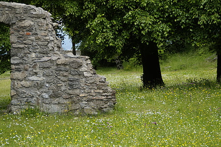 sommar, slott, ruin, medeltiden, Hohentwiel, Hegau, Bodensjön