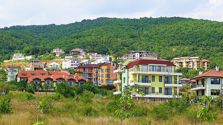 Bulgarien, Stadt, Sveti vlas, Berg, Gebäude, Gebäude außen, Haus