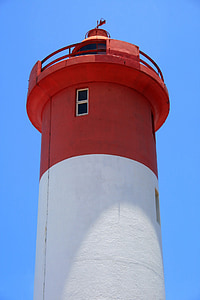 lighthouse, white, sea, beacon, ships, warning