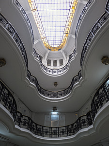 Архитектура, внутри, Мадрид, лестница, пустотелые, Испания, строительство