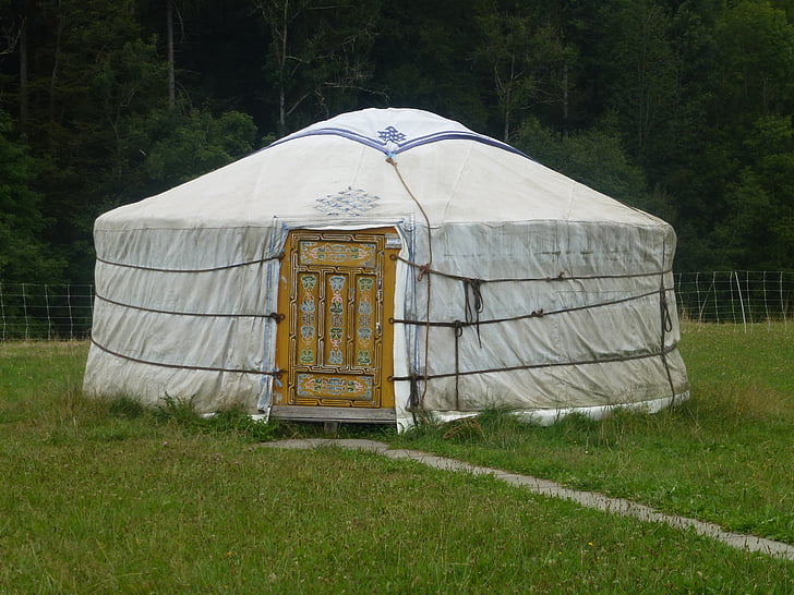 yurt, Mongolia, nomade de viaţă, stepa, acasă, Live