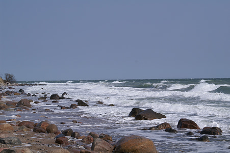 voda, vlna, jezero, pláž, Frisch, Baltské moře, pláž vody
