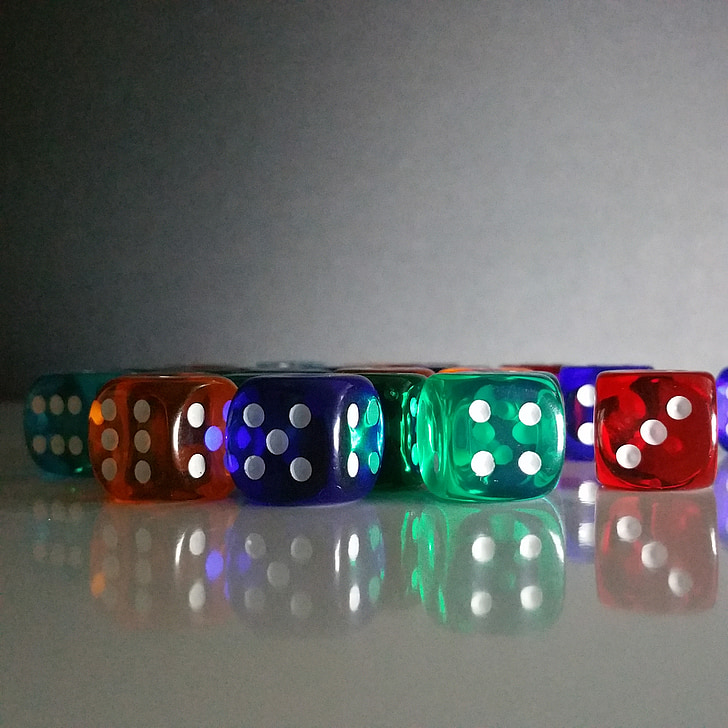 cube, luck, lucky dice, colorful, play, craps