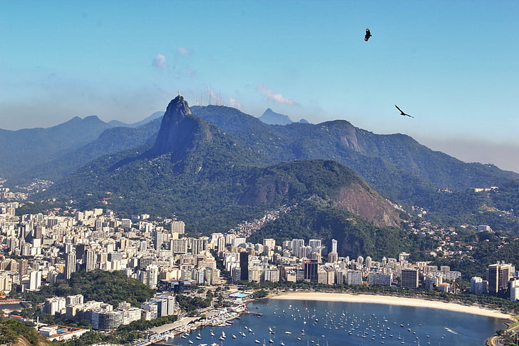 Rio de janeiro, utsikt över corcovado, utsikt från Sockertoppen, bedövning, Corcovado, Outlook, Visa
