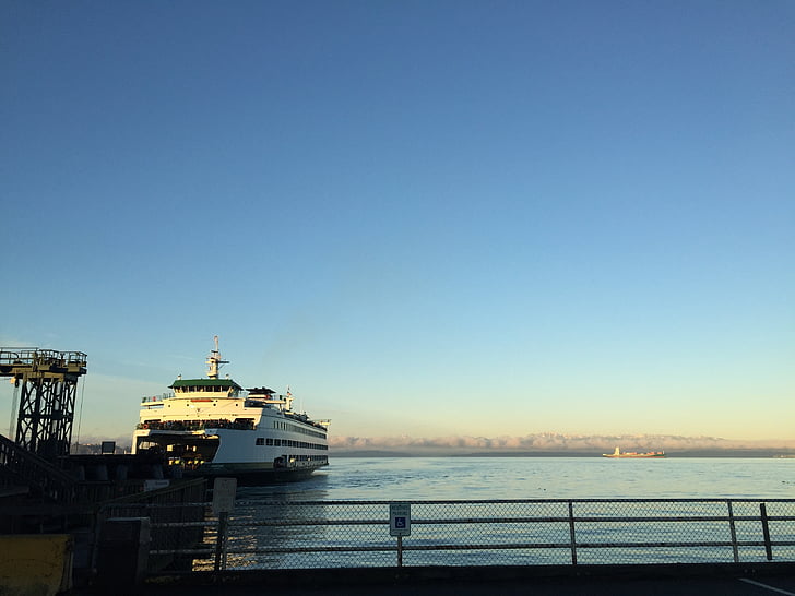 Ferry, Washington, Puget sound, Seattle, eau, bateau, voyage