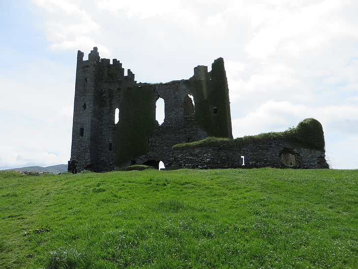 castle, ireland, landscape, nature