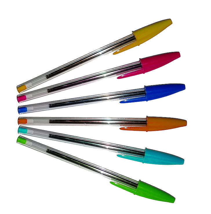 химикалка, перо, цветове