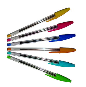 химикалка, перо, цветове