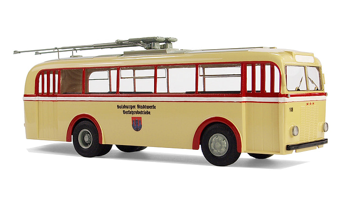 one, type mpe schumann, trolley bus, model bus, leisure, hobby, model cars