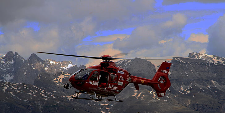 Mountain rescue, pelastushelikopteri, Mountain rescue palvelu, korkealla pelastus, lentää