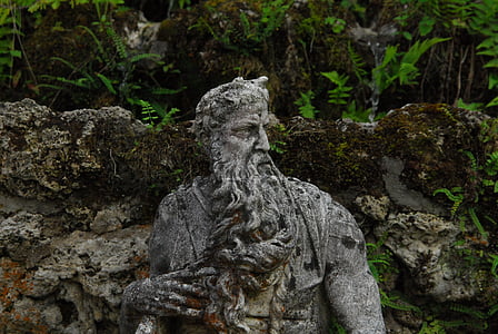 figure Pierre, statue de jardin, sculpture, bijoux de parc, Figure, jardin, Pierre