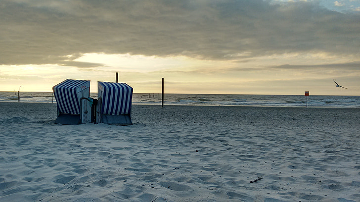 jūra, pludmale, klubi, pludmales krēsls, noskaņojums