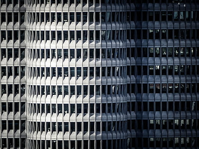 Munique, BMW quatro cilindros, escritório, janela, arquitetura, fachada, edifício