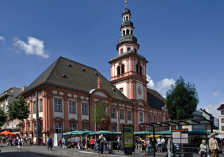 mannheim, marketplace, town hall