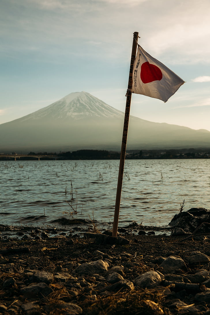Foto, montere, Fuji, sjøen, hav, vann, natur
