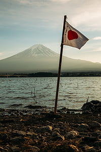 foto, Monte, Fuji, mar, oceano, água, natureza