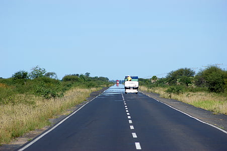 weg, vrachtwagen, landschap, hemel, Paraguay, Zuid-Amerika