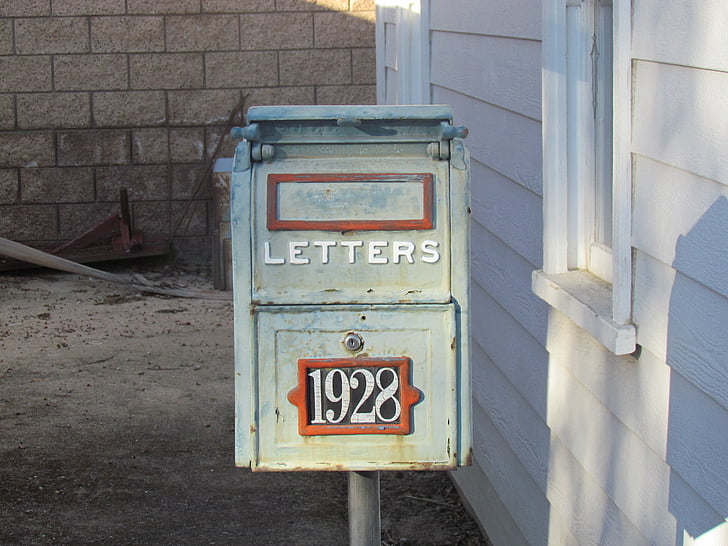 bưu điện box, đồ cổ, cũ, hộp thư