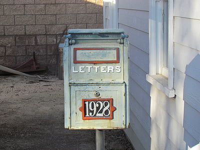 postbus, antieke, oude, brievenbus