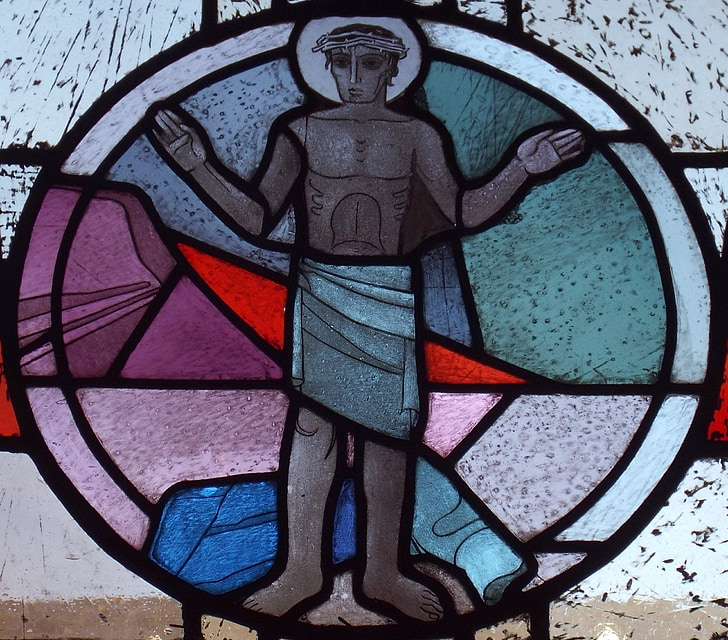 Dom, Trier, Kreuzgang, Glasmalerei, der Kreuzweg, auferstehen, Kirche