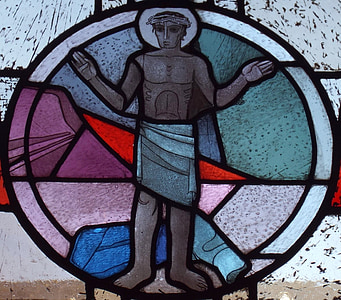 Dom, Trier, Kreuzgang, Glasmalerei, der Kreuzweg, auferstehen, Kirche