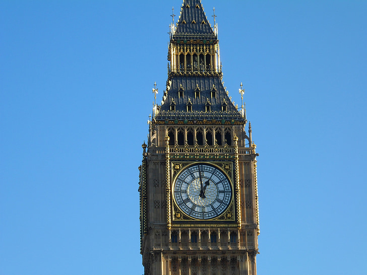 Big ben, London, ur, England, historiske, bygninger, britiske
