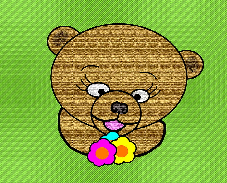 หมี, teddybear, ตุ๊กตาหมี, สีเขียว, หมี, น่ารัก, สัตว์
