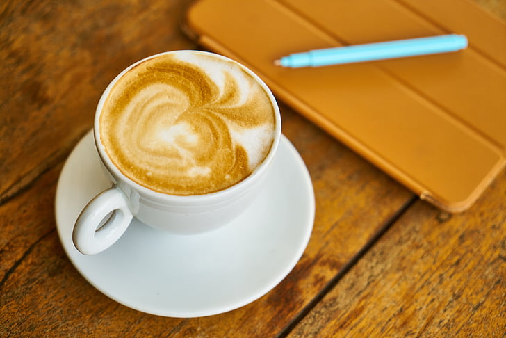 kaffe, latte, cappuccino, Foto, mat, Cup, espresso