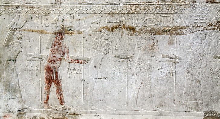 Egyptische hiëroglief, marmer, Egyptische, Egypte, oude, monument, steen