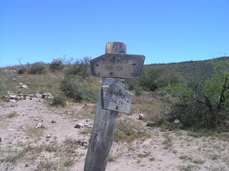 desert, sign, arizona, landscape