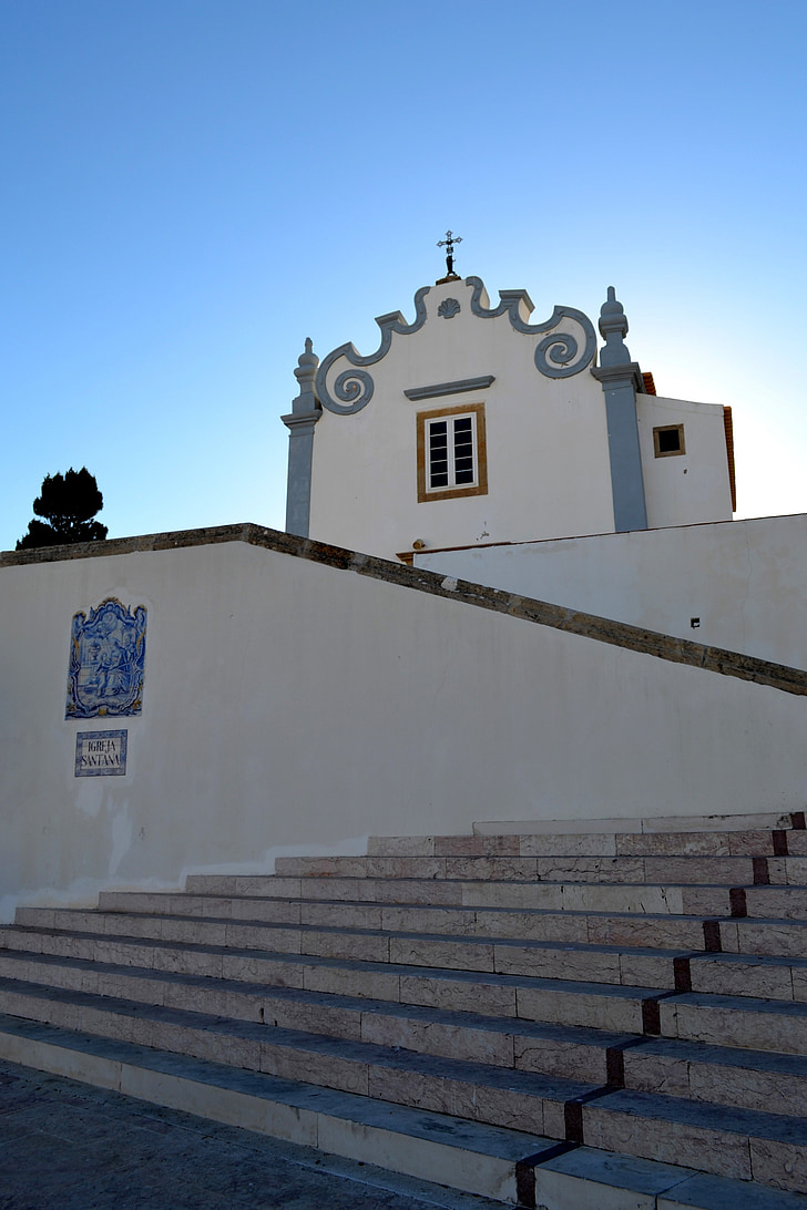Kościół, Kaplica, schody, Morza Śródziemnego, Portugalia, chrześcijaństwo, religia