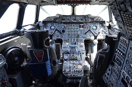 hallita laudoittaa, mökki, sisällä, Concorde, ohjaamo, kone, Pilot