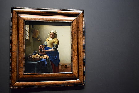 Muzej, okvir, Amsterdam, Mliječni proizvodi, Nizozemska, Johannes vermeer, turizam