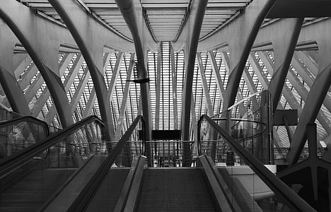 Gare ferroviaire, Liège, Liège, architecture, construction, Belgique, bâtiment
