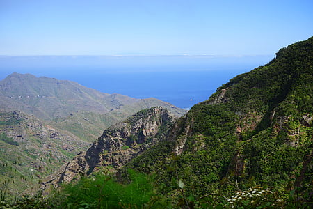 산, 관점, 카나리아 제도, 테네리페, añana 소금 계곡 산, 아나가 landschaftspark, 파 르 케 농촌 드 아나가