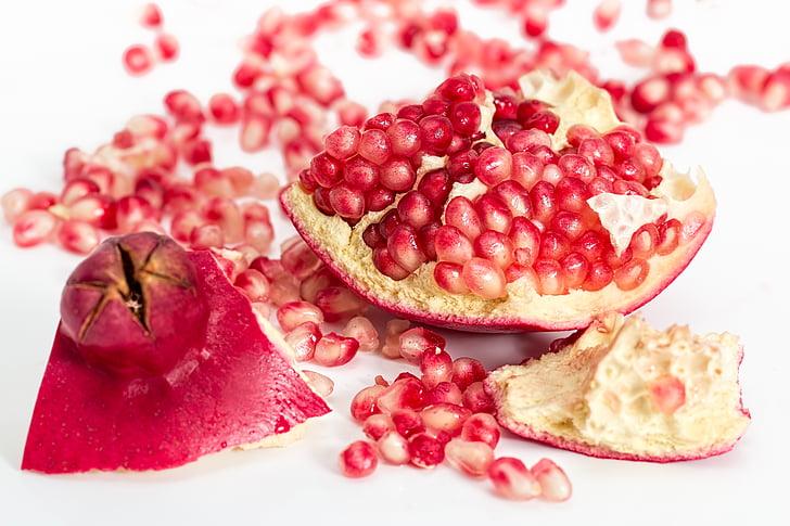 pomegranate, fruit, seeds, food, fresh, organic, healthy