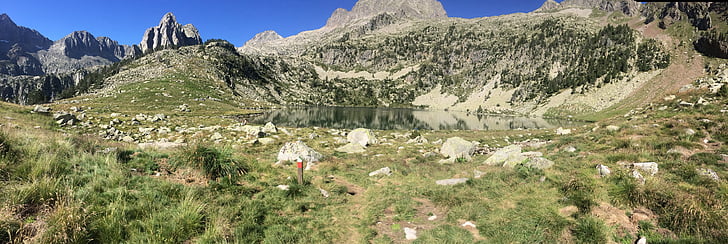 landskab, bjerge, Pyrénées, høje bjerge, Posets