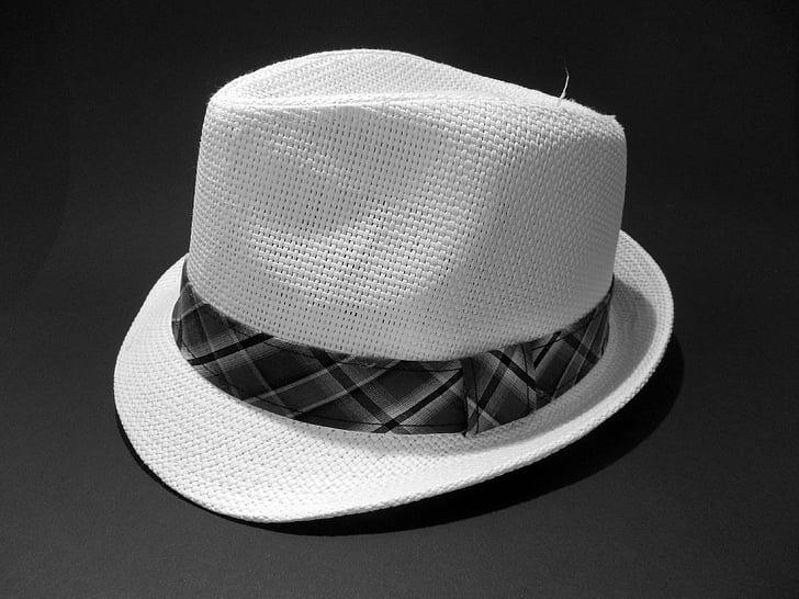 hat, straw hat, retro, headwear, black background, no people, studio shot