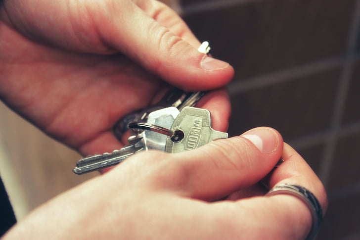 kľúče, ruky, dom, zámok, Domov, Estate, Real