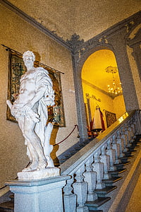 Статуя, Италия, Гостиница Астория, лестница, Европа, Памятник, скульптура