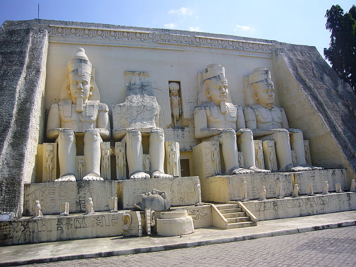 épület, Egyiptomi, látványosságok, Landmark, Nevezetességek, Temple complex, kő
